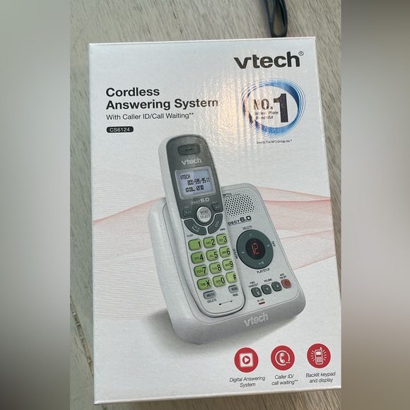 VTech CS6124 DECT 6.0 Cordless 2K DCI 1080p Phone with Answering System and Call - Picture 2 of 3